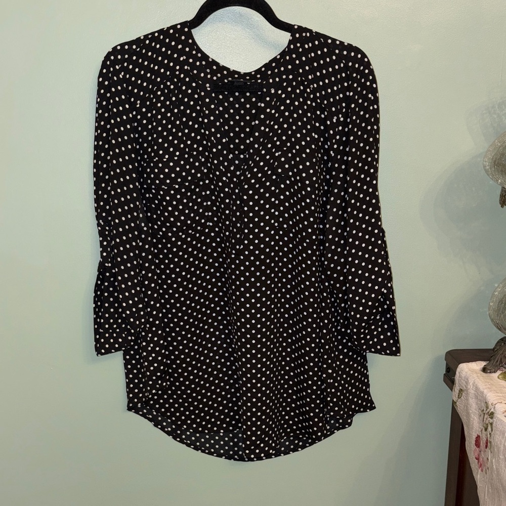 Torrid Black and White Polka Dot Women's Harper top